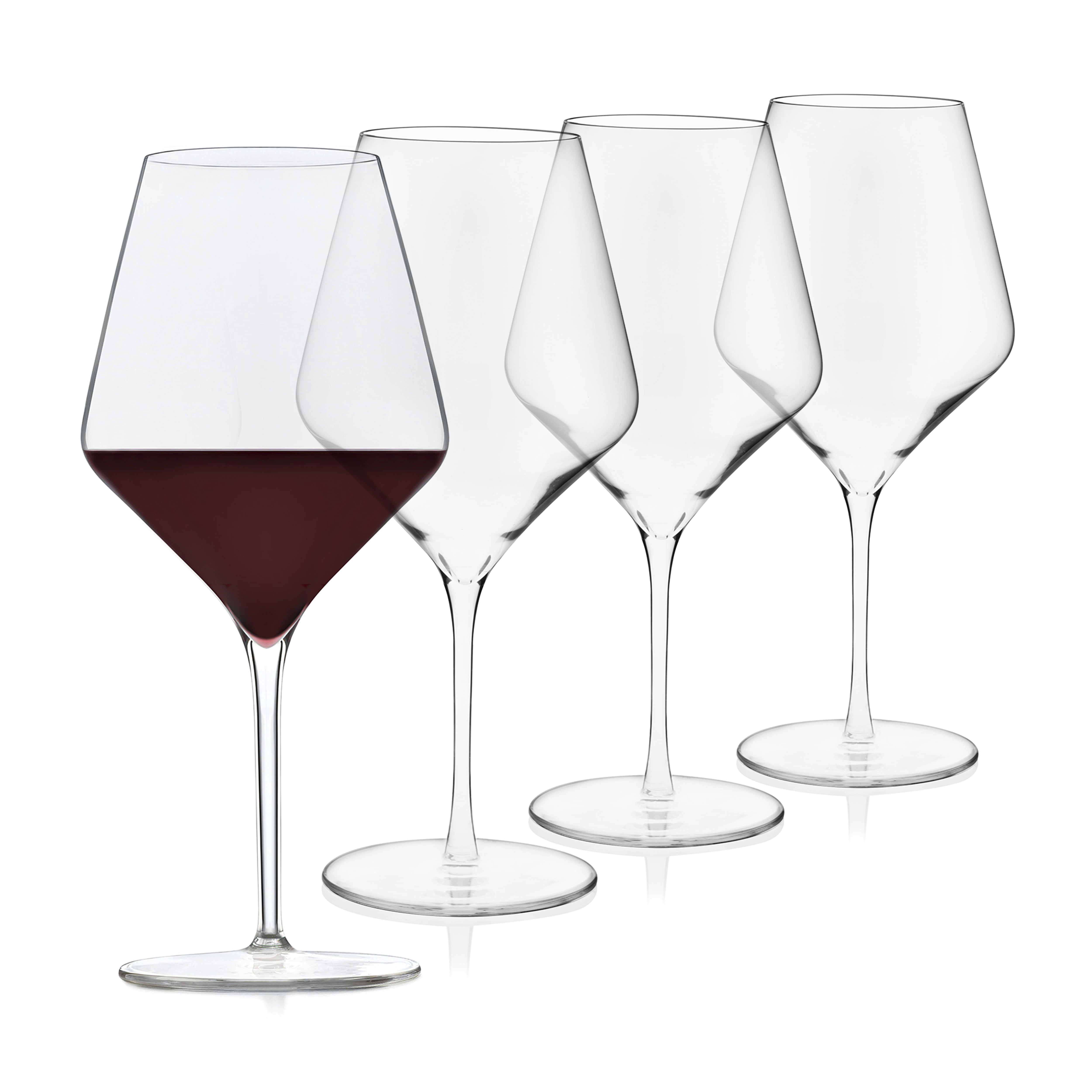 Libbey Signature Greenwich Tall Clear Glass Wine Set for Red and White Wines