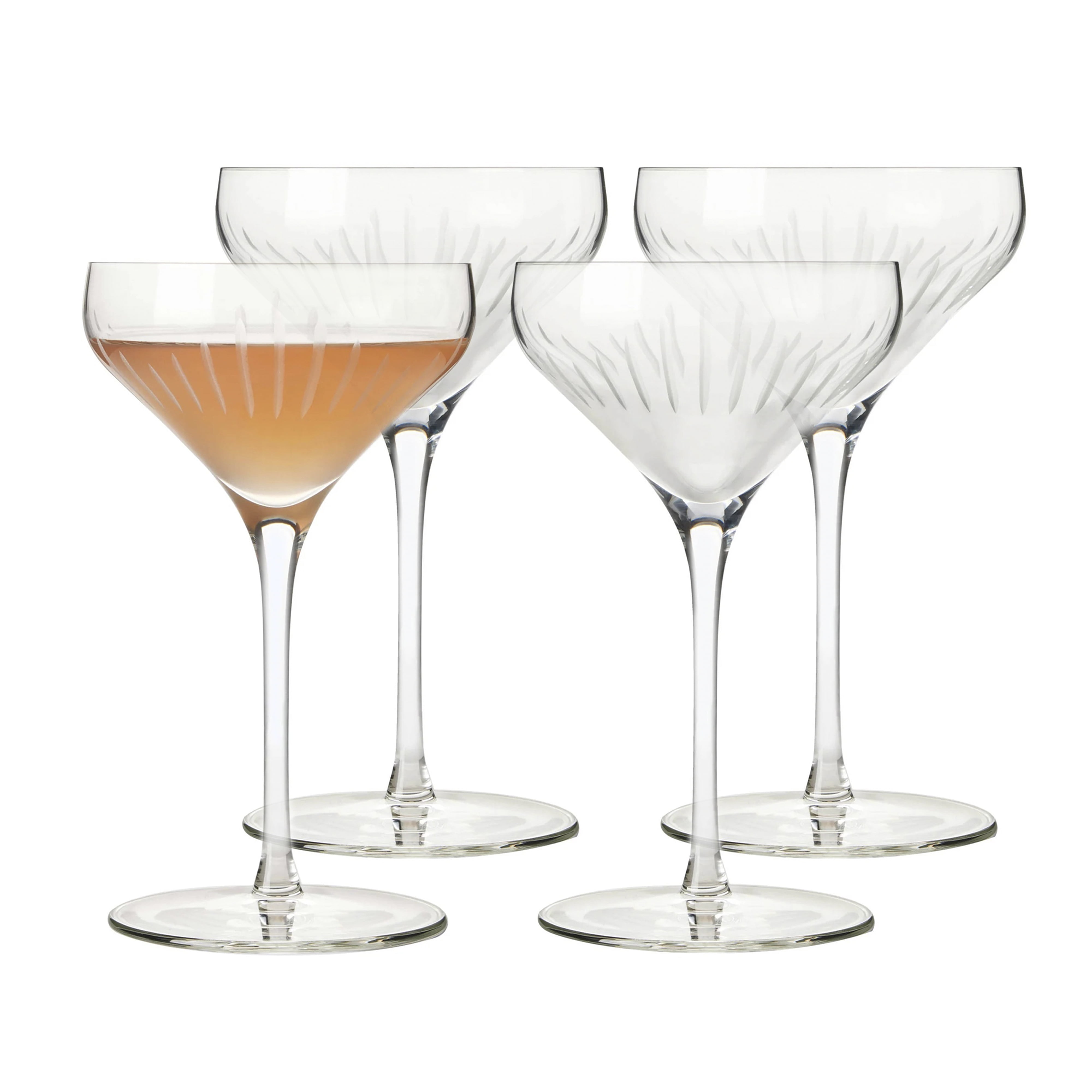 Libbey Signature Greenwich Coupe Cocktailgläser 4er-Set – 237 Ml, Spülmaschinenfest, Mit Stiel, Für Cocktails & Sekt