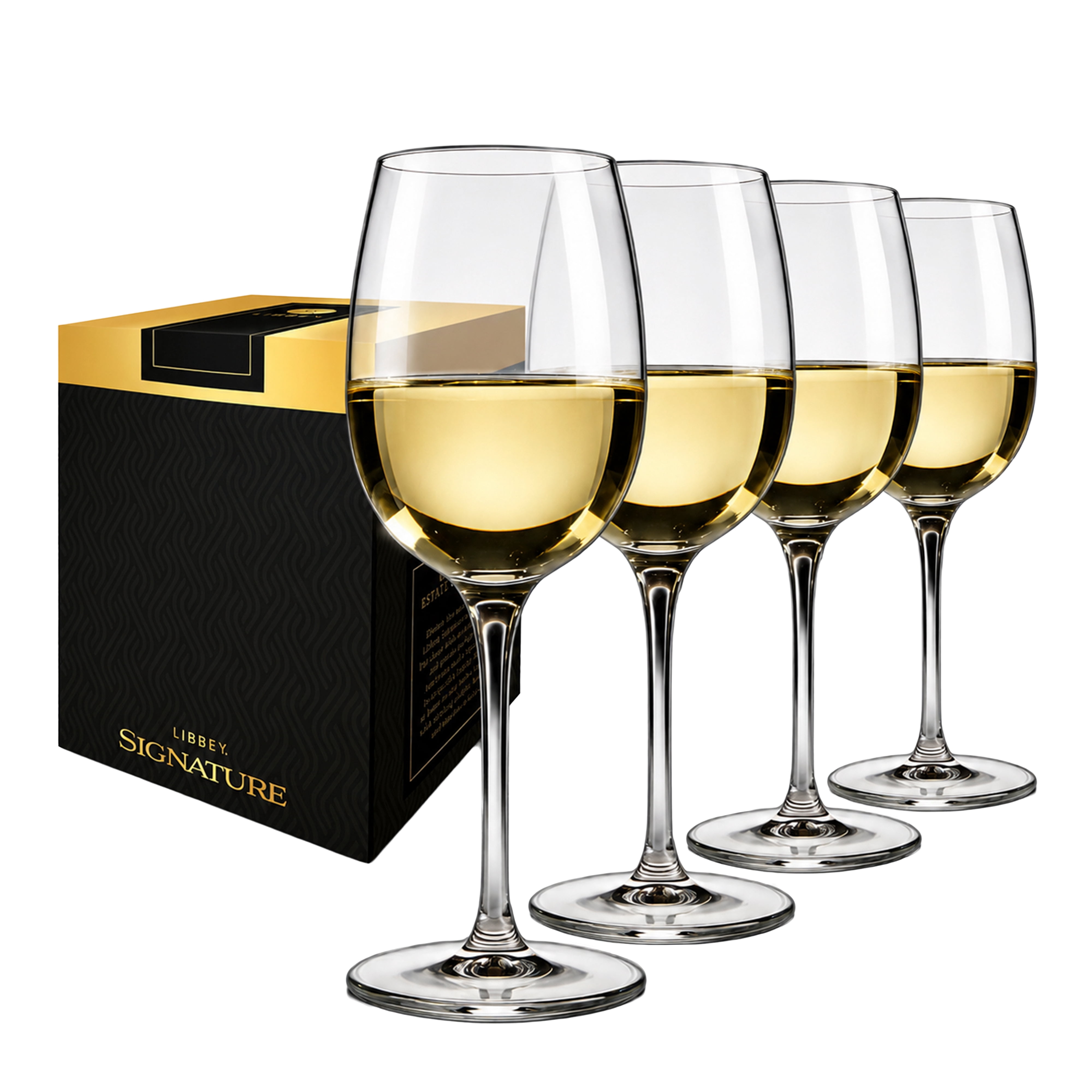 Libbey Signature Greenwich Red Wine Glasses, 20-Ounce, Set of 4, Made in USA, Dishwasher Safe, Stemmed Wine Glasses, Gift Box