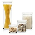 Libbey, Storage Jars, Assorted 4pk, Stackable Glass with Airtight Lids ...