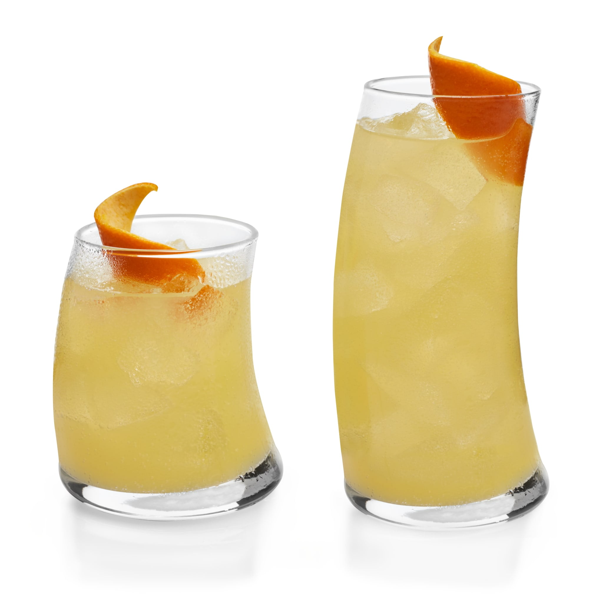 Libbey Swerve 16-Piece Curved Glass Tumbler and Rocks Set