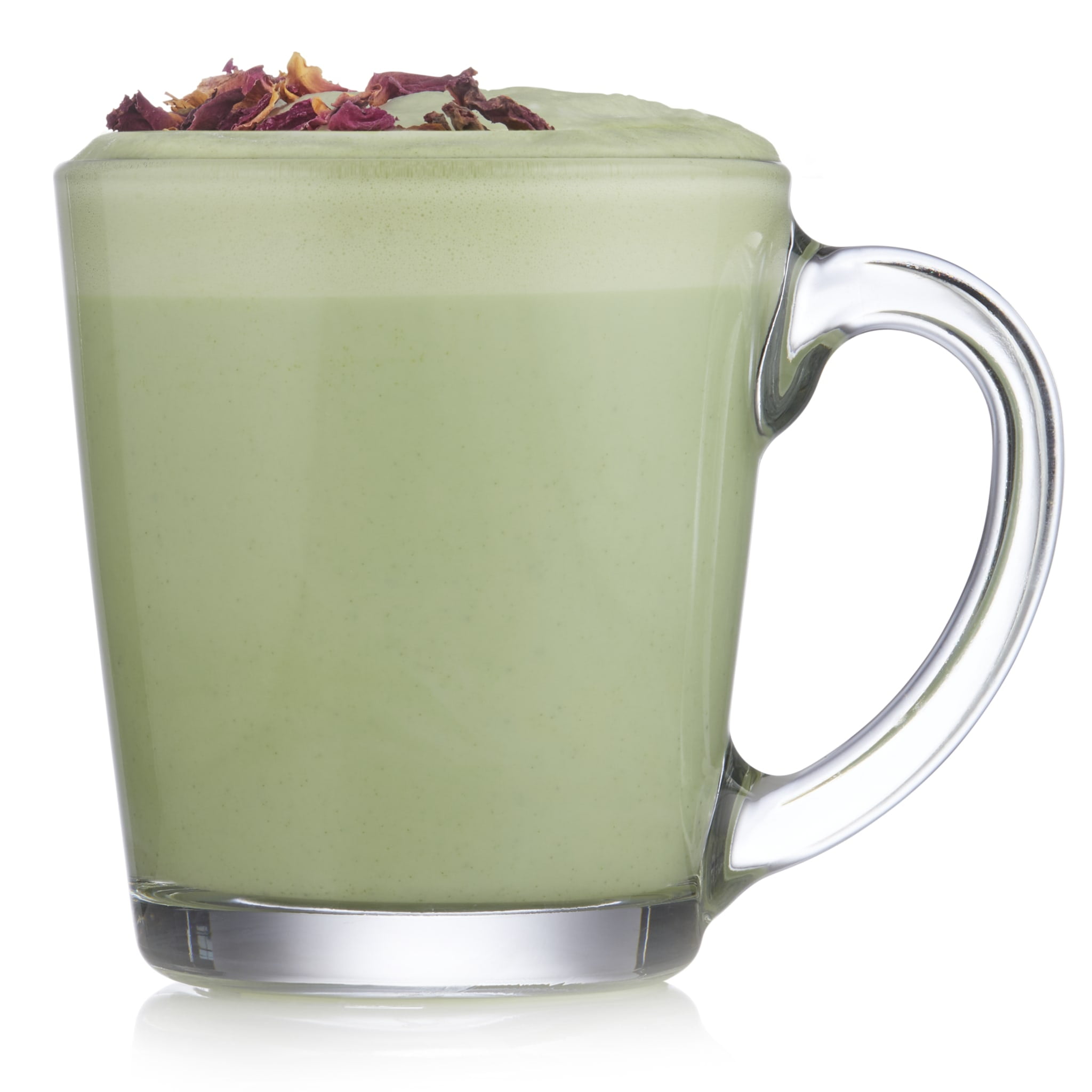 Clear Glass Café Mug Set with Tapered Design, 13.5-Ounce