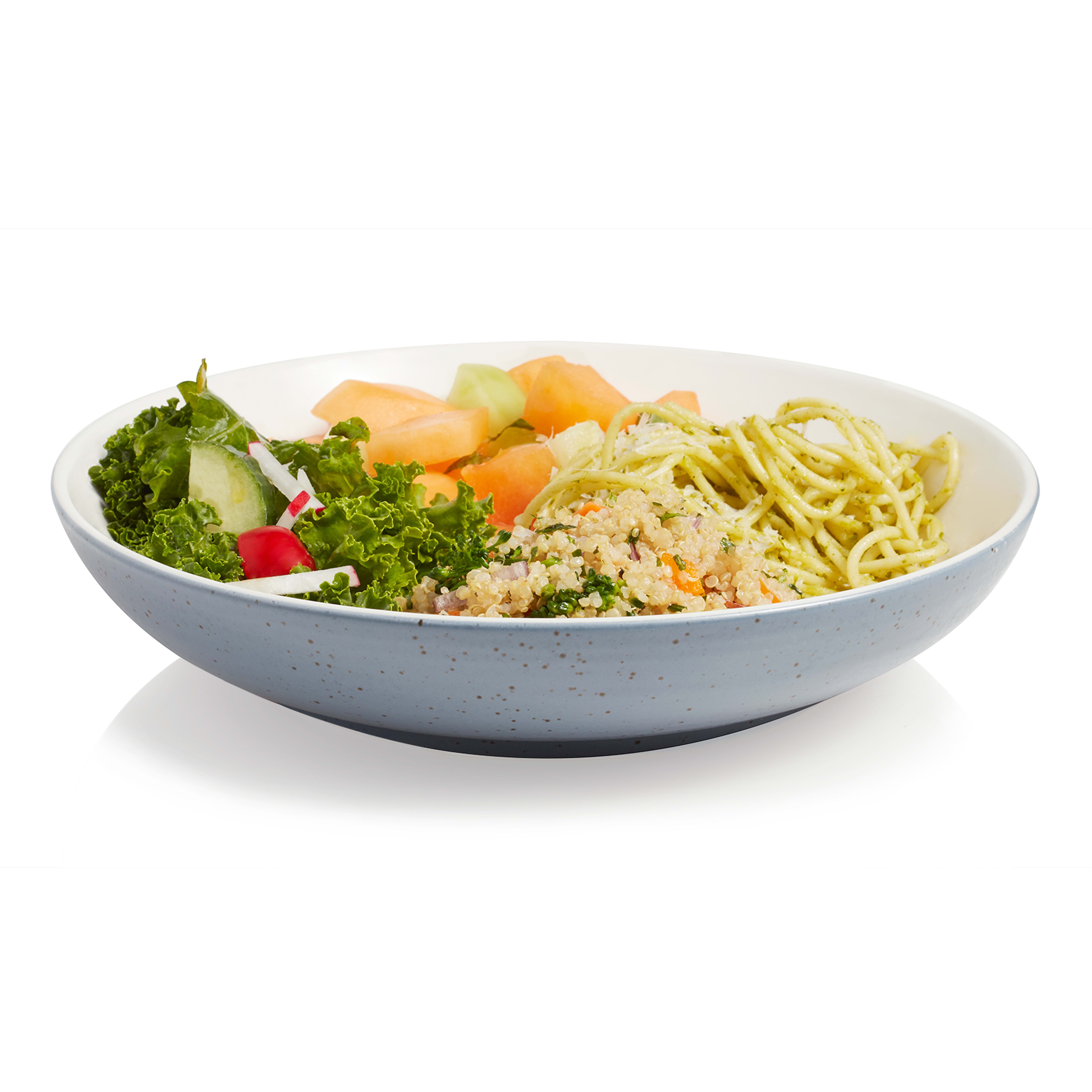 Libbey Urban Story Ceramic Entrée Bowls, Blue, Set of 4