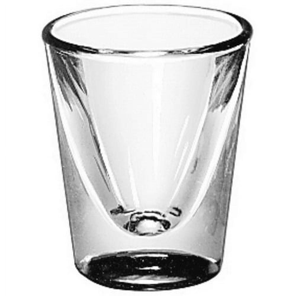 Vtg Libbey USA 8 Heavy Bottom 3” Shot Glasses White Measuring Lines Classic