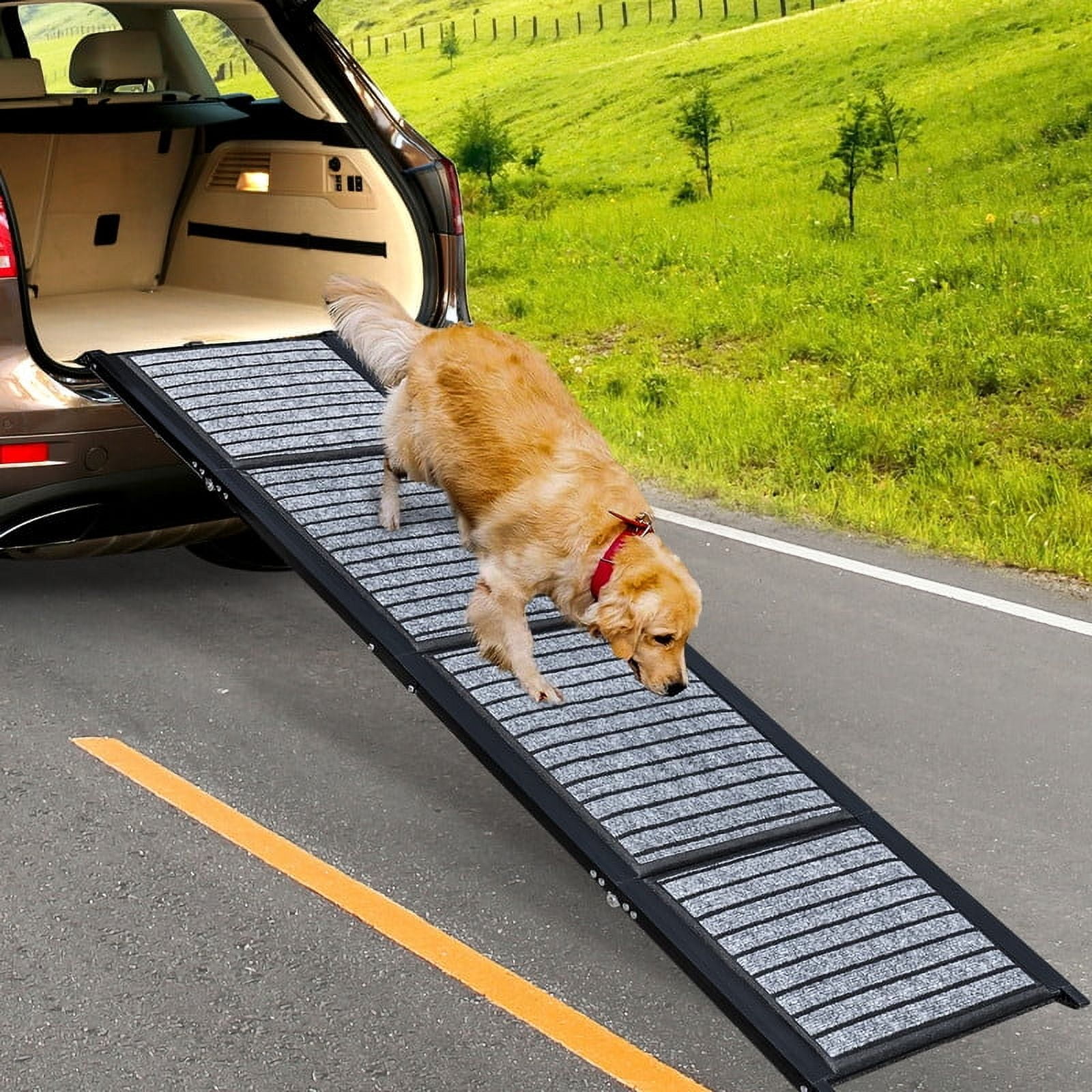 Libbipaw 71 Foldable Dog Ramp Non Slip Surface for Large Dogs up to 220 LBS Car Truck Walmart