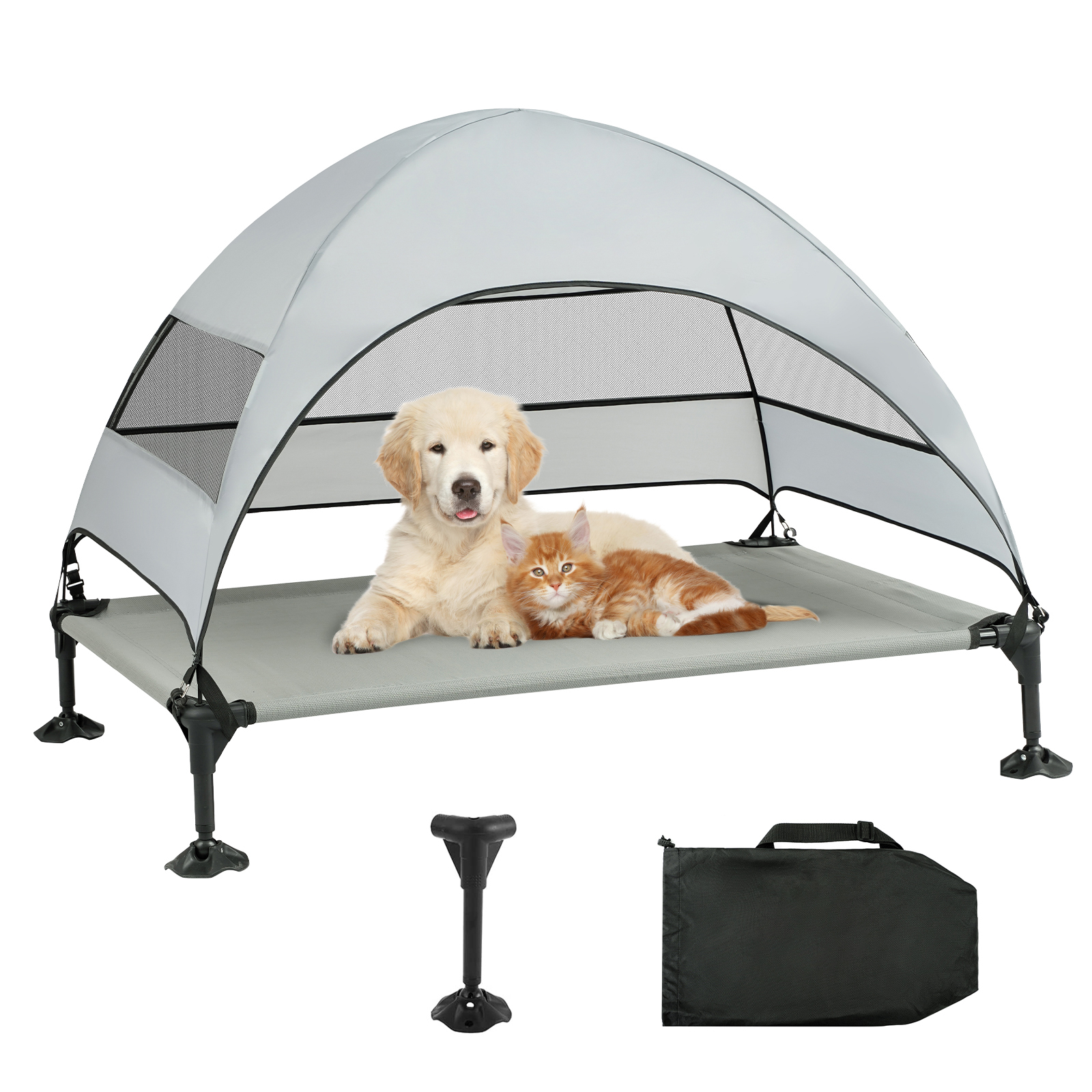 Elevated Pet Bed-Portable Raised Cot-Style Bed W/ Non-Slip Feet 30?x 24?x 7? for Dogs Cats and ...