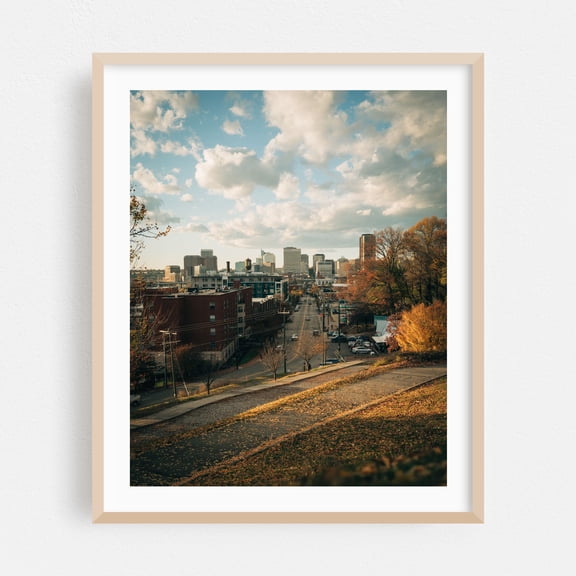 Libby Hill Park, Richmond 01 - Richmond Virginia Photography Oak Framed Wall Art Print 24 x 30 inches