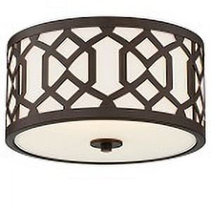 Libby Langdon for Crystorama Jennings Outdoor 3 Light Ceiling Mount by Crystorama JEN-2203-DB in Bronze Finish