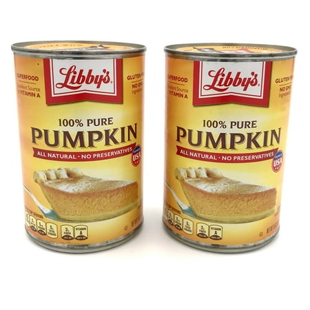 Libby's 100% Pure GLUTEN FREE Canned Pumpkin Puree, 15 oz Cans (Pack of 2)