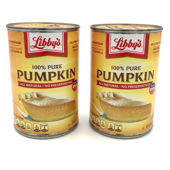 Libby's 100% Pure GLUTEN FREE Canned Pumpkin Puree, 15 oz Cans (Pack of 2)