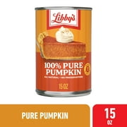 Libby's 100% Pure Pumpkin Puree, All Natural Gluten Free Canned Pumpkin for Baking Pumpkin Pie Dessert, 15 oz Can