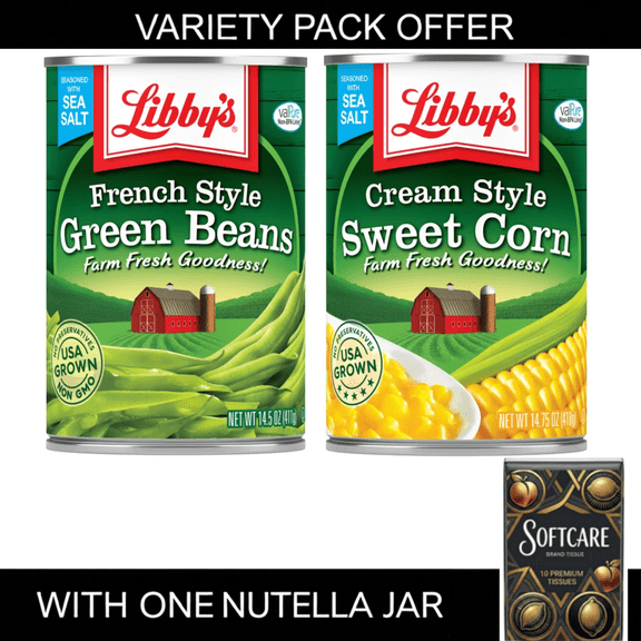 Libby's Canned French Style Green Beans, 14.5 oz | Libby's Canned Cream Style Sweet Corn, 14.75 oz
