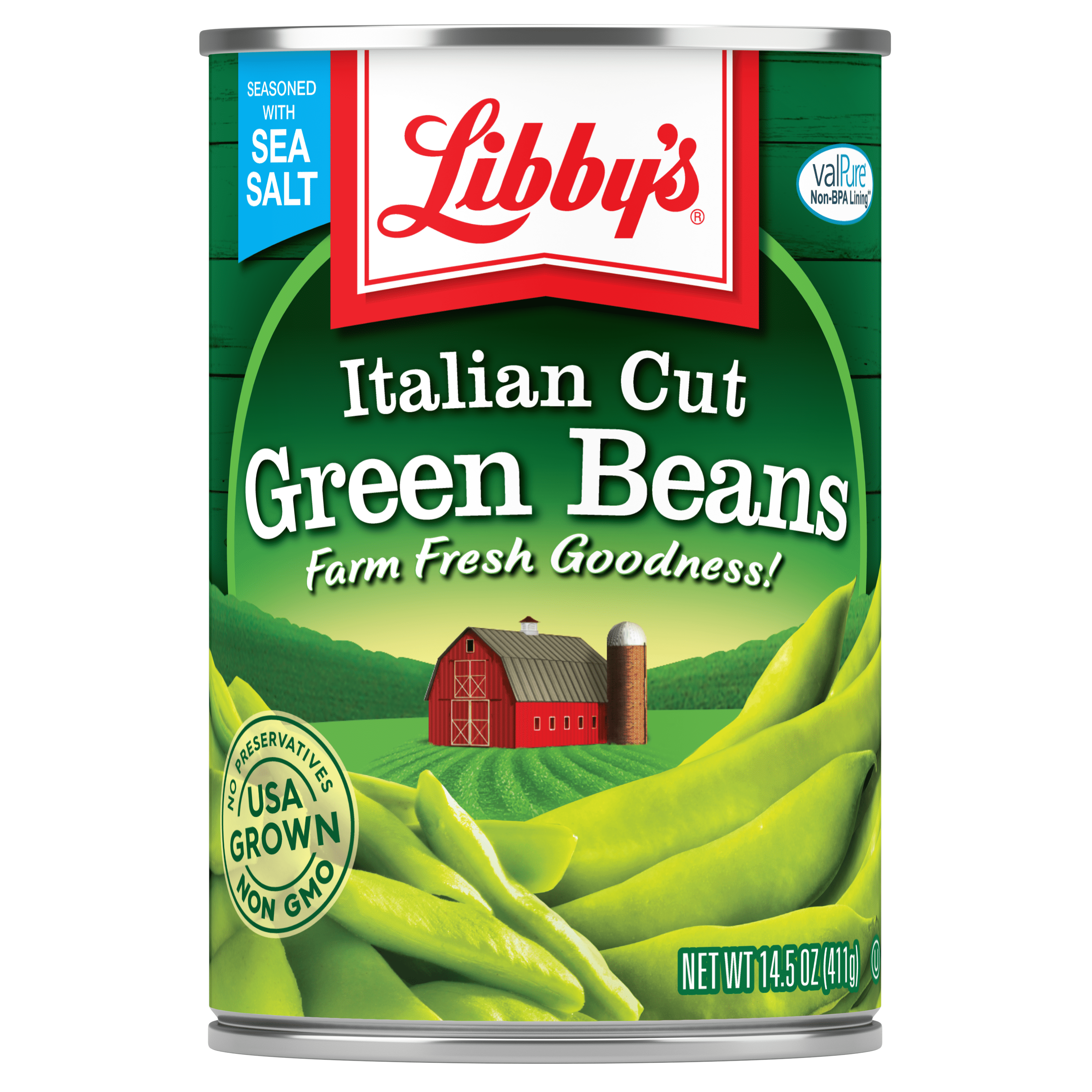 Libby's Canned Italian Cut Green Beans 14.5 oz. Can