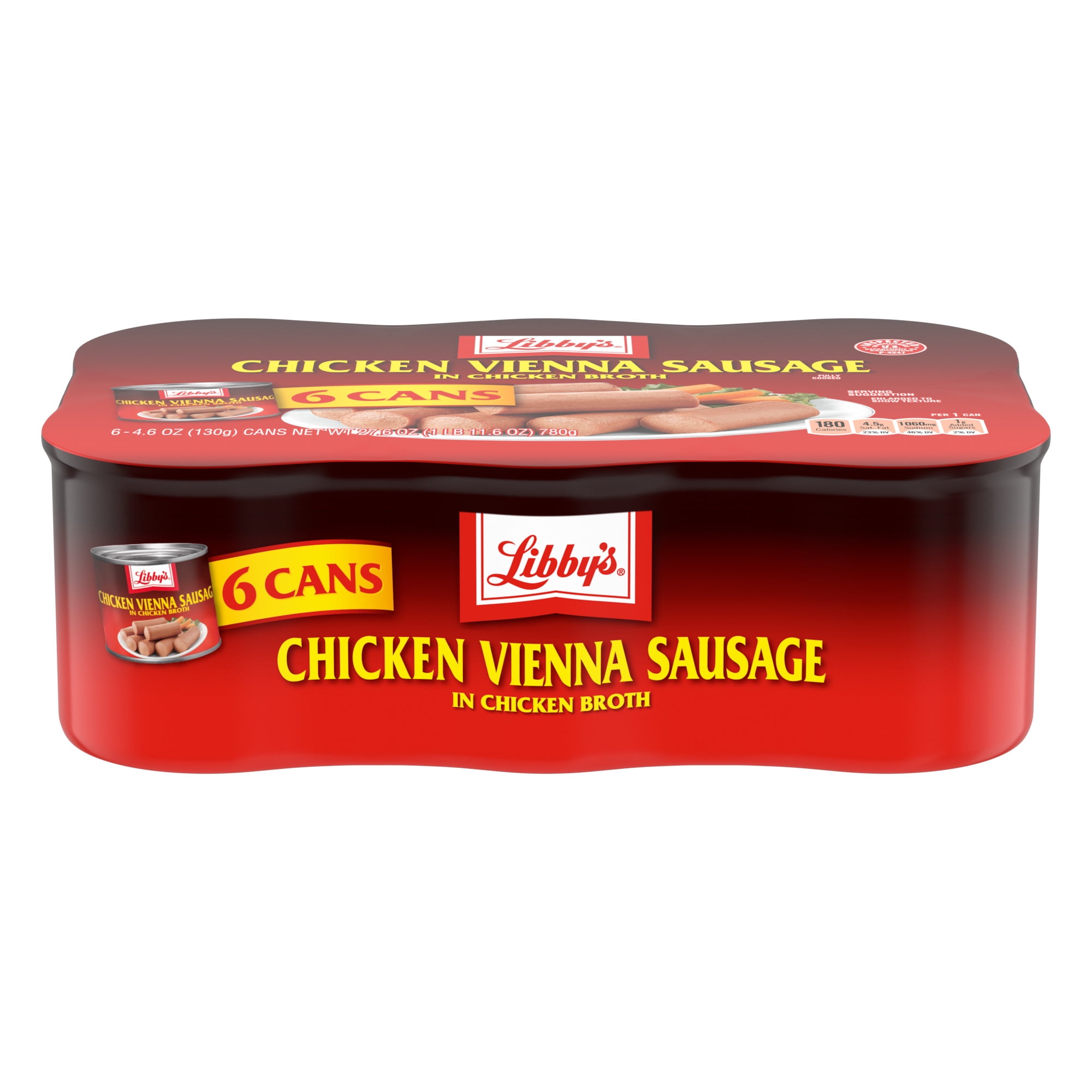 Libby's Chicken Vienna Sausage in Chicken Broth, Canned Sausage, 4.6 oz. 6-Count