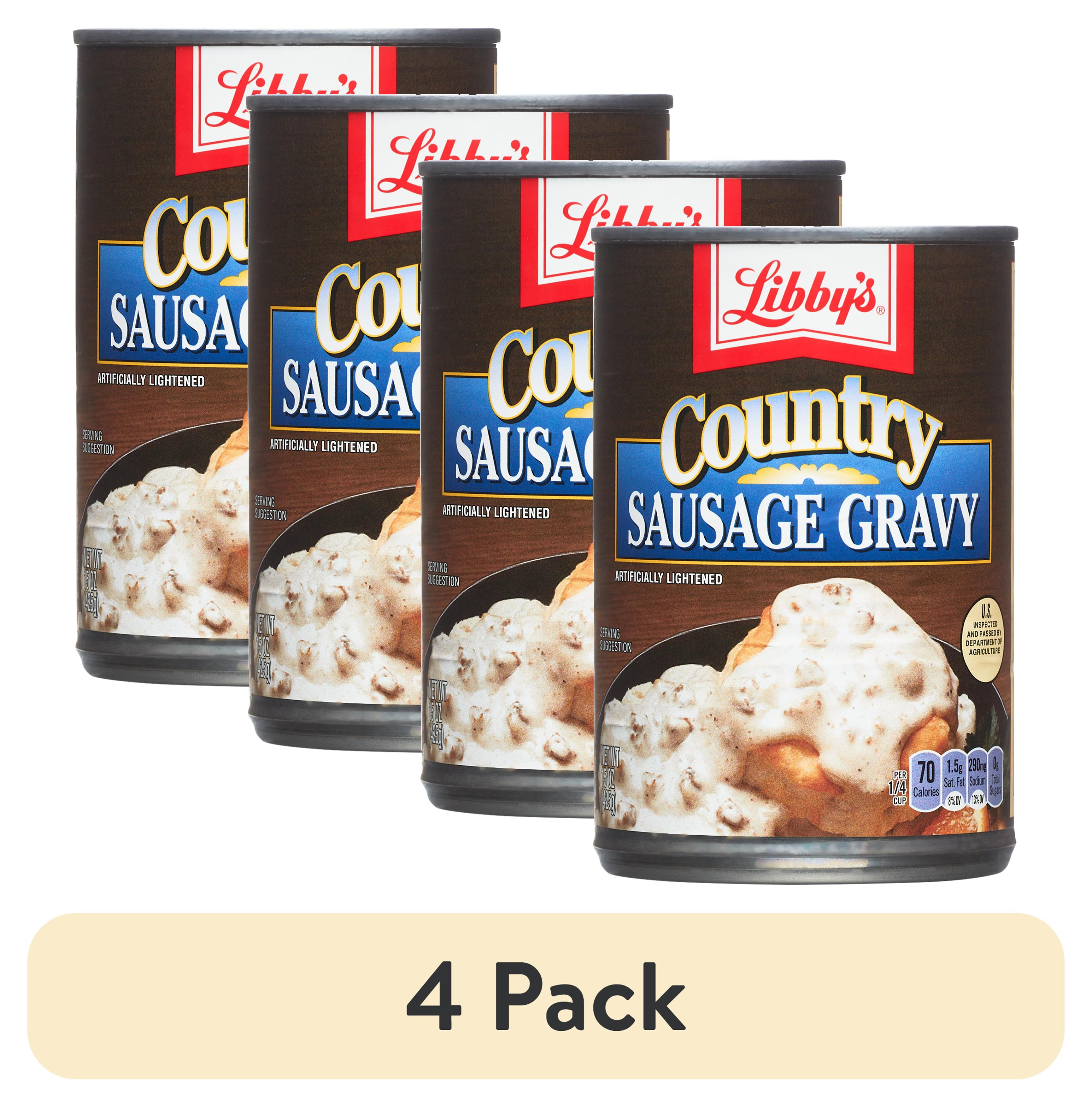 (4 pack) Libby's Country Sausage Gravy, 15 oz Can
