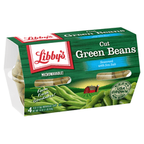Libby's Cut Green Beans Lightly Seasoned With Sea Salt, 4 Oz, 4 Count Box