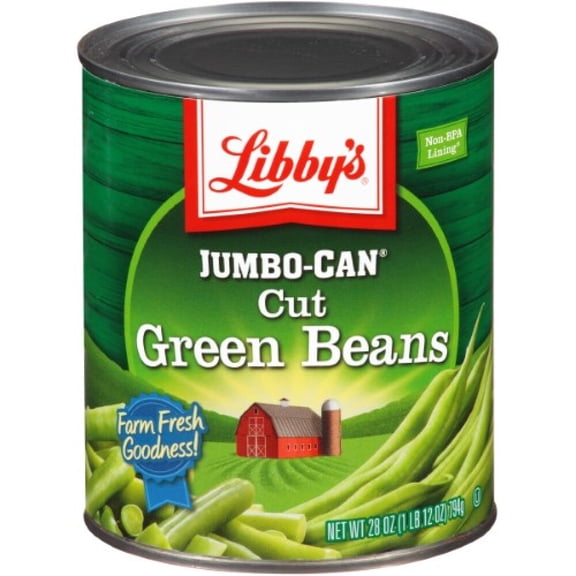 Libby's Jumbo-can Cut Green Beans 28 oz (Pack of 16)