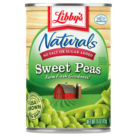 Libby's Naturals No Salt and No Sugar Added Sweet Peas, 15 oz
