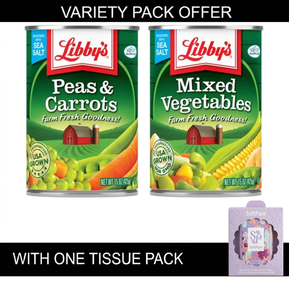 Libby's Peas & Diced Carrots, 15 oz can | Libby's Canned Mixed Vegetables, 15 oz