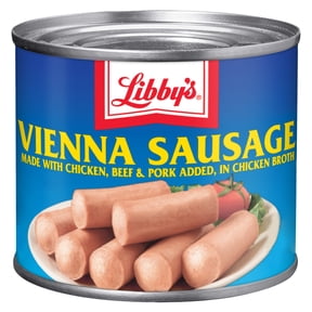 Libby's Vienna Sausage in Chicken Broth, 10g Protein Per Serving, Canned Sausage, 4.6 oz.Can