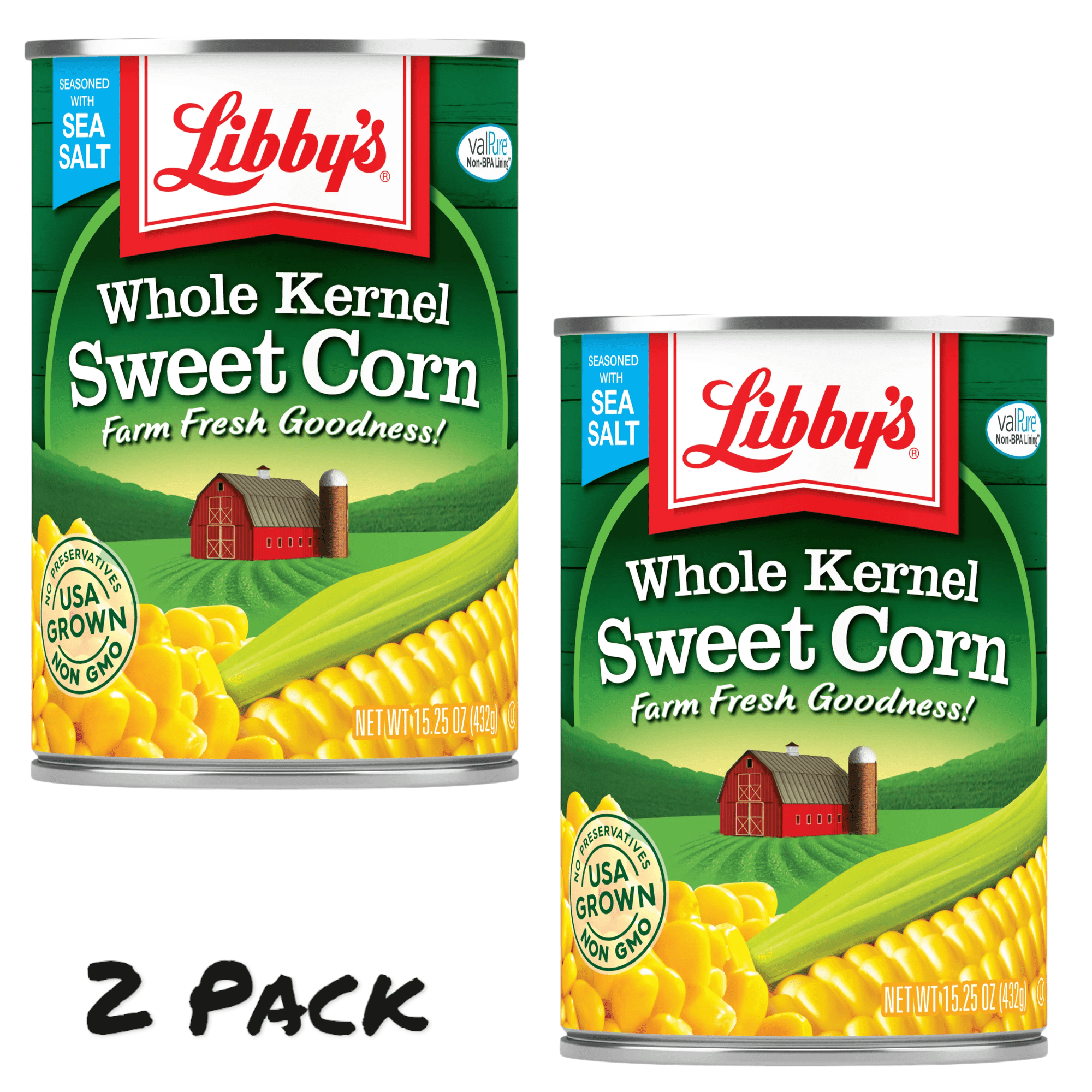 Libby's Whole Kernel Sweet Corn, 15 Oz Cans, Quantity of 2