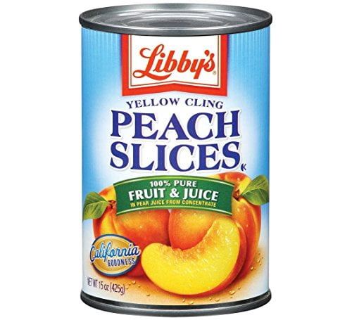 Libby's® Yellow Cling Peach Slices in Pear Juice, 15 oz (Pack of 12)