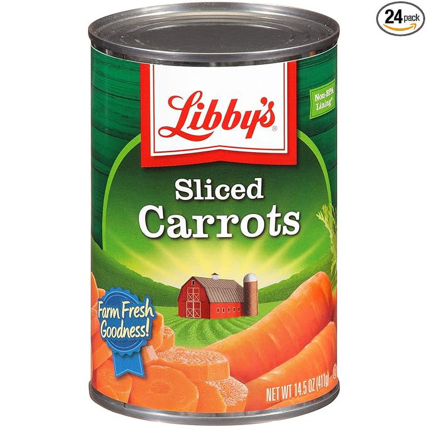Libbys Medium Sliced Carrots, 14.5 oz.can, 24 cans per case