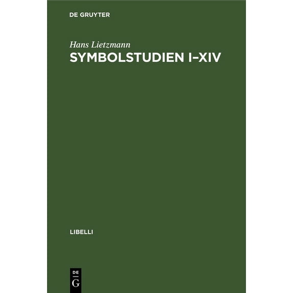 Libelli Symbolstudien I-XIV, Book 136, (Hardcover)