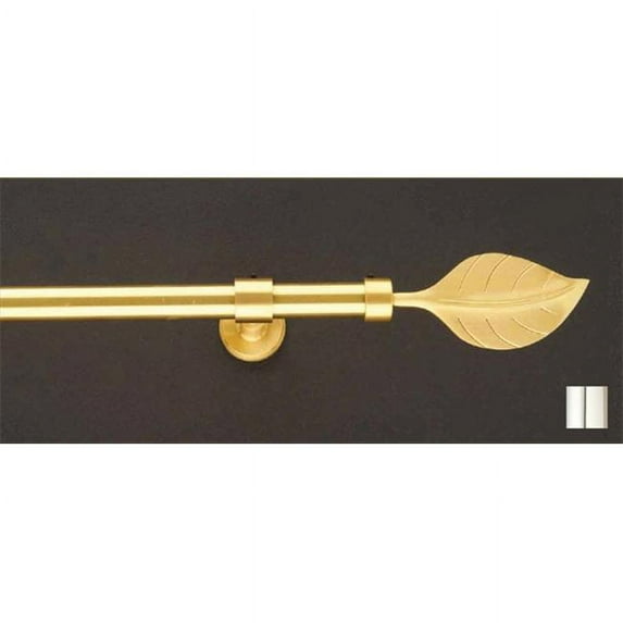 Liber 1021 Curtain Rod Set - 1 in. - Chrome - 48 in.