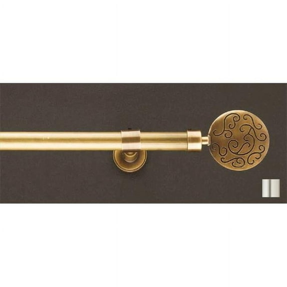 Liber 1023 Curtain Rod Set - 1 in. - Matte Nickel - 157 in.