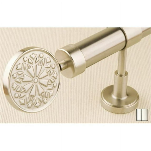 Liber 1136 Curtain Rod Set - 1.25 in. - Chrome - 110 in.