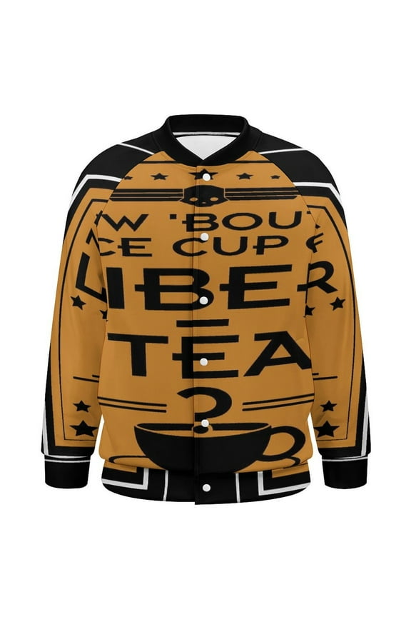Liber Tea Baseball Jersey Fashion Ribbed Sleeve Man Women's Jacket Motion Tops XXS-6XL