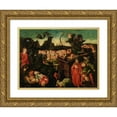 thumbnail image 1 of Liberale da Verona 18x14 Gold Ornate Wood Frame and Double Matted Museum Art Print Titled - The Triumph of Death, 1 of 4