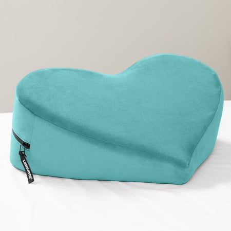 Liberator Heart Wedge Positioning Pillow - Microvelvet, Blue