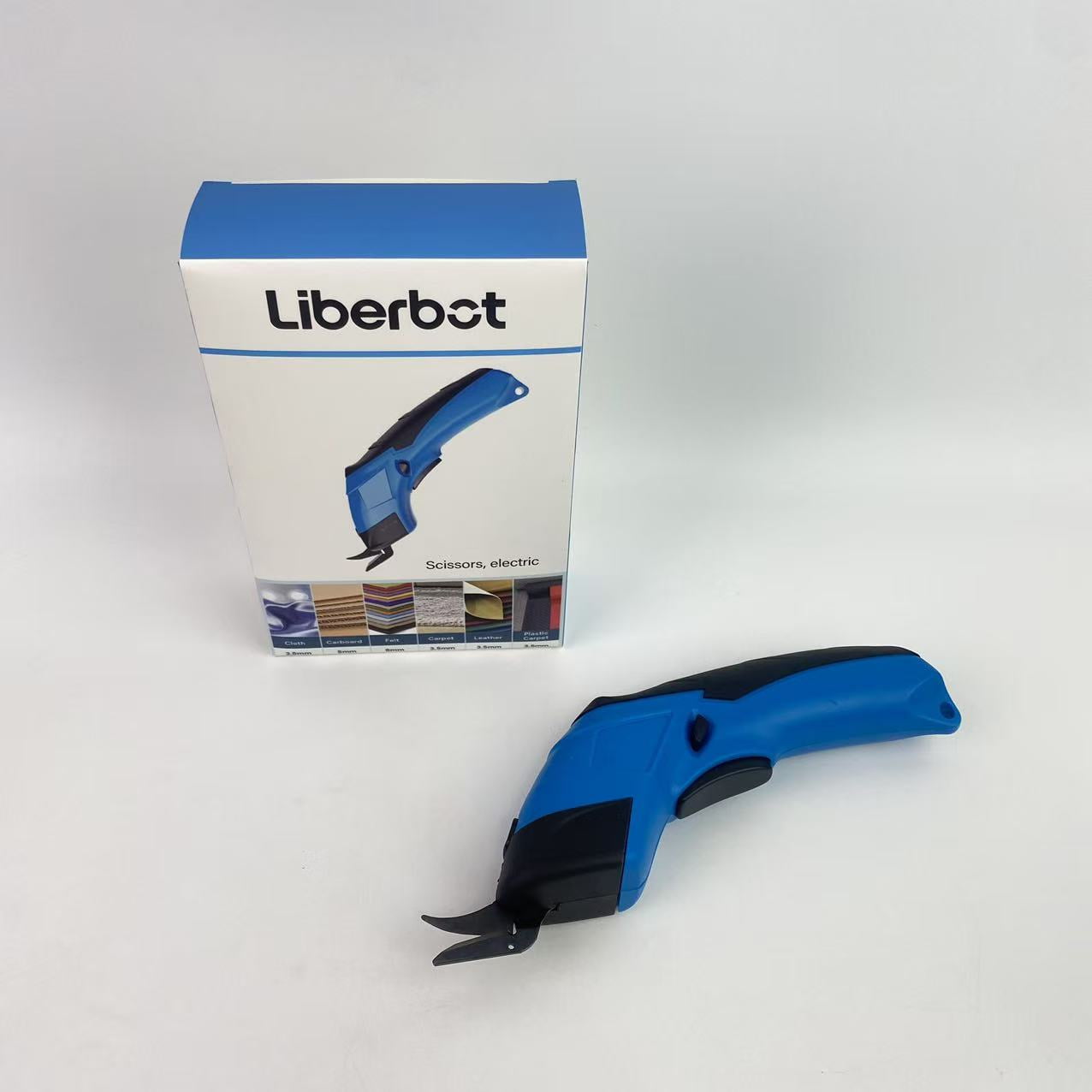 Liberbot Scissors, electric,Electric Scissors, Cardboard Cutter, 4V Electric Cardboard Cutter, Cordless Fabric Scissors, Electric Box Cutter with a Replacement Blade, Electric Scissors