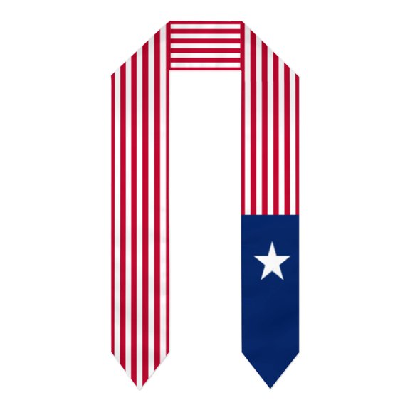Liberia Flag Thick Graduation Sash Stole Scarf Double Sided Honor Stole For Graduation Students Class Of 2024