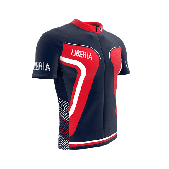 Liberia Full Zipper Bike Short Sleeve Cycling Jersey for Women - Size 2XL