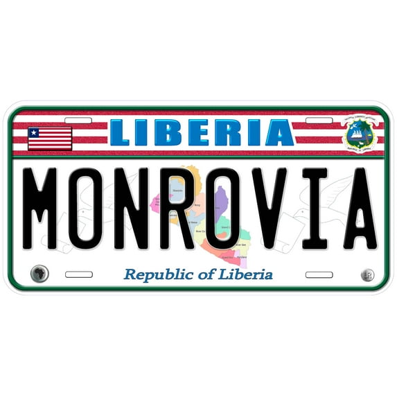 Liberia Monrovia Africa Custom Novelty Car License Plate