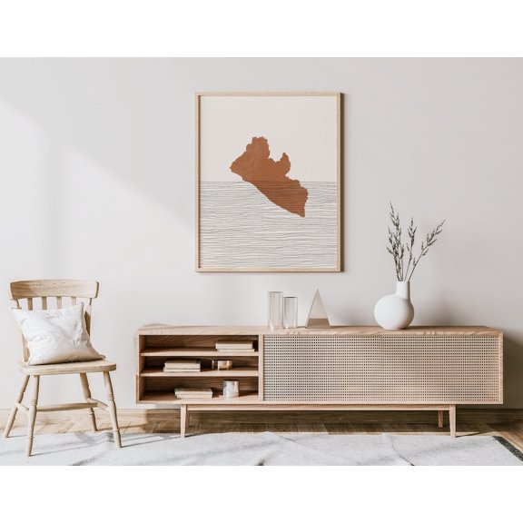 Liberia Print Boho Liberia Wall Art And Decor Country Travel Liberia Map Silhouette And Gift Idea