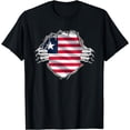 thumbnail image 1 of Liberia Shirt Liberian Flag Independence Flag Day Roots T-Shirt, 1 of 3