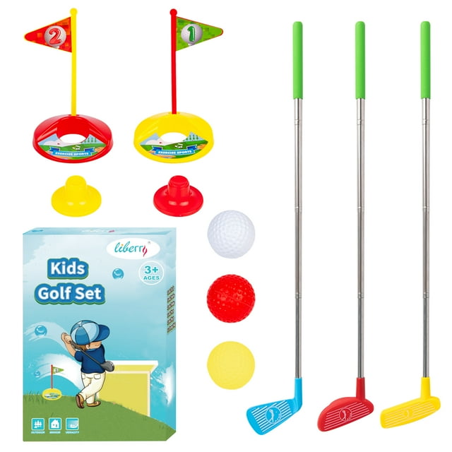 Liberry Kids Golf Set, Retractable Toy Golf Clubs for Toddler Boys