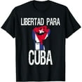 thumbnail image 1 of Libertad Para Cuba SOS Cuban Pro Freedom Movement T-ShirtMen and women, Black T-shirt, size: Extra large, 1 of 4