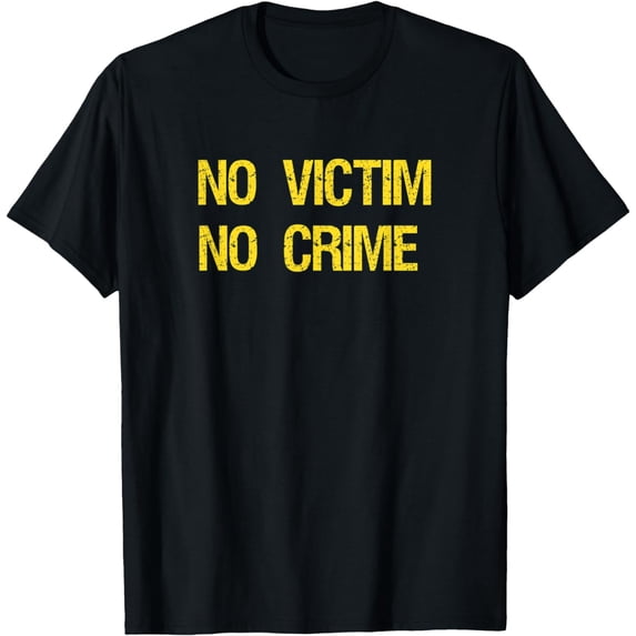 Libertarian Anarchist No Victim No Crime T-Shirt