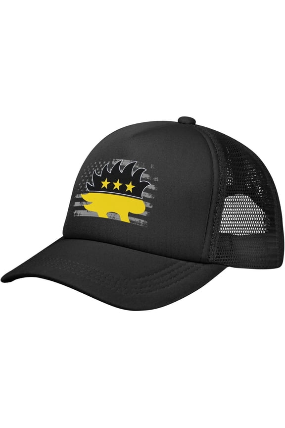 Libertarian Party Porcupine Baseball Cap Adjustable Casual Mesh Hats Duck Tongue Hat for Men Women72 Black