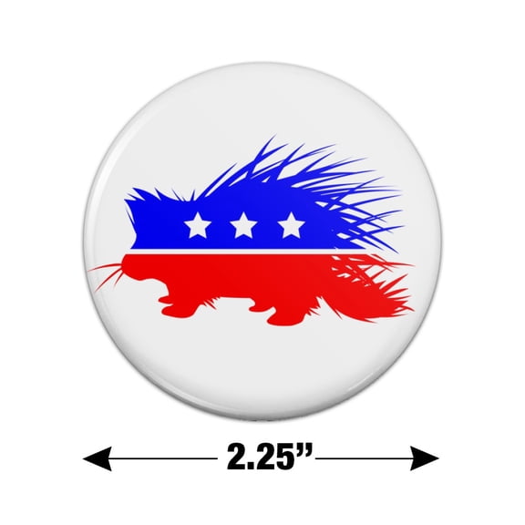 Libertarian Party Porcupine Kitchen Refrigerator Locker Button Magnet