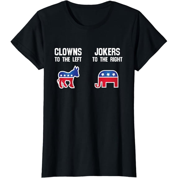 Libertarian T shirt - Clowns To The Left Jokers To The Right