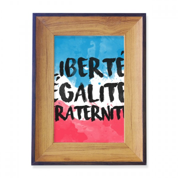 Liberte Egalite Fraternite France Mark Flag Photo Frame Exhibition Display Art Desktop Painting