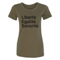 thumbnail image 1 of Liberte Egalite Sororite Womens crewneck tee, 1 of 2