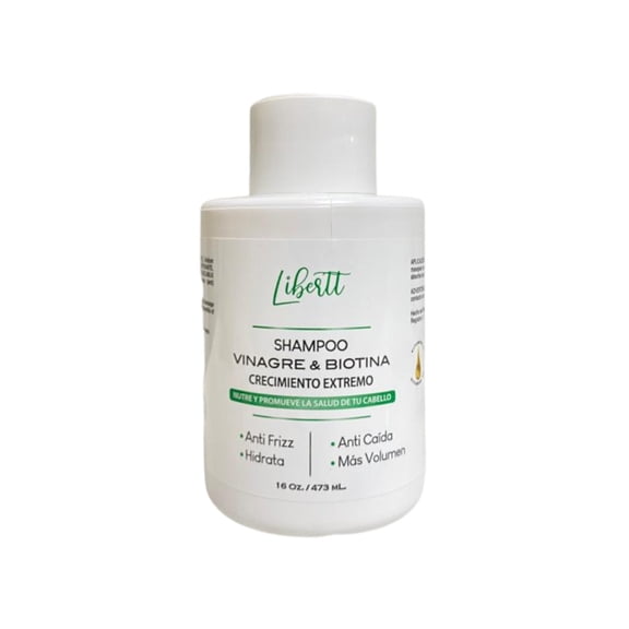 Libertt Biotin and Apple Cider Vinegar Shampoo, Hydrates, Prevents Hair Loss, Promotes Volume, 16 oz