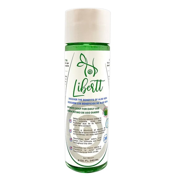 Libertt Natural Aloe Vera Intimate Wash, ph Balanced  8 oz, 2 Pack